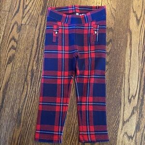 NWT!! Janie and Jack Red Plaid Leggings